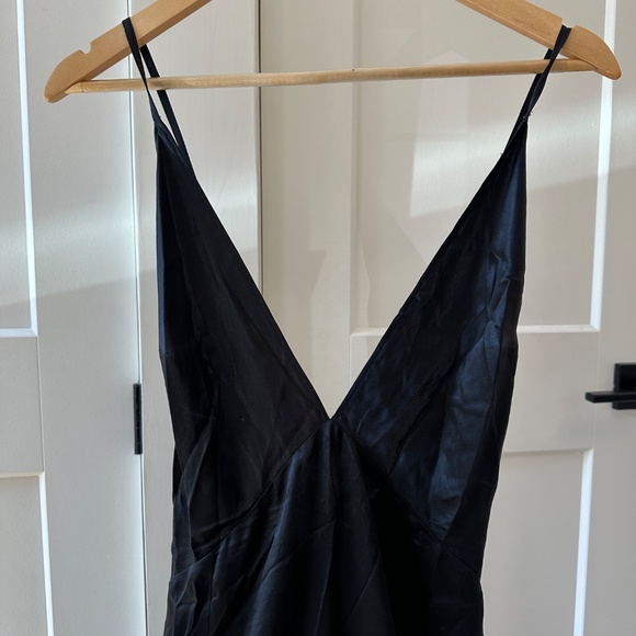 Reformation Amante Dress Black Slip Size Small - Picture 4 of 7